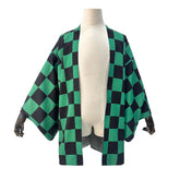 Halloweez Exclusive: Kamado Tanjirou Cosplay Outfit with Embroidered Haori and Matching Accessories - Halloweez